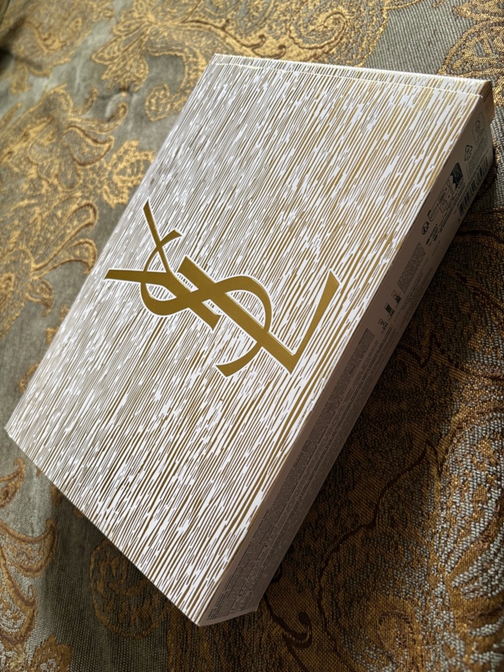 Yves Saint Laurent White and Gold Logo Box